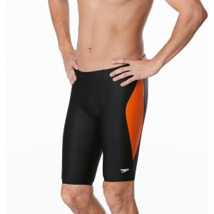 imageSpeedo Mens Swimsuit Jammer Powerflex Eco Revolve Splice Team ColorsBlackOrange