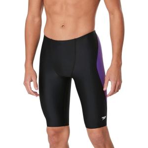imageSpeedo Mens Swimsuit Jammer Powerflex Eco Revolve Splice Team ColorsBlackPurple