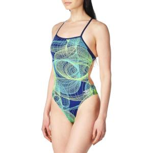 imageSpeedo Womens Cyclone Strong One Back Endurance One Piece SwimsuitBlueGreen