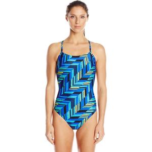 imageSpeedo Womens Power Flex Eco Angles Free Back One Piece SwimsuitDeep