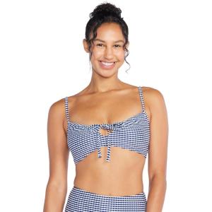 imageSpeedo Womens Swimsuit Bikini Top Adjustable Square NeckTexture Cerulean Blue