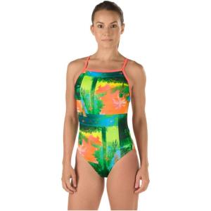 imageSpeedo Womens Swimsuit One Piece Endurance The One Printed Team Colors  DiscontinuedSpeedo Green