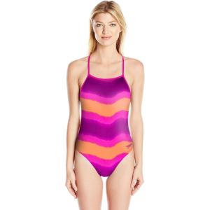 imageSpeedo Womens Swimsuit One Piece Endurance The One Printed Team Colors  DiscontinuedTurnz Pink