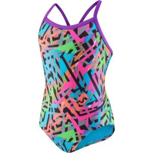 imageSpeedo Womens Swimsuit One Piece Prolt Propel Back PrintedDiscontinuedBlackPink
