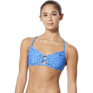 imageSpeedo Womens Swimsuit Top Bikini Endurance Lite Tie Back PrintBlue Dot
