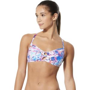 imageSpeedo Womens Swimsuit Top Bikini Endurance Lite Tie Back PrintBluePink