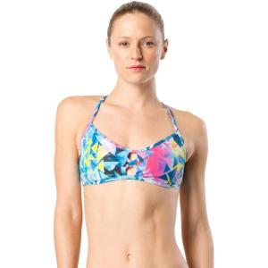 imageSpeedo Womens Swimsuit Top Bikini Endurance Lite Tie Back PrintGreyAqua