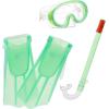 imageSpeedo Aqua Quest Swim Mask Snorkel ampamp Fins SetGlow Green