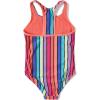 imageSpeedo Girls Swimsuit One Piece Closed RacerbackRainbow Stripe Anthracite