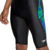 imageSpeedo Mens Swimsuit Jammer PowerFlex Printed Team ColorsWonder BlueGreen