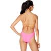 imageSpeedo Womens Swimsuit One Piece Endurance Turnz Tie Back Printed  Manufacturer DiscontinuedPink Glo Splice