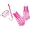 imageSpeedo Aqua Quest Swim Mask Snorkel ampamp Fins SetPink Frost