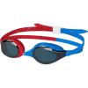 imageSpeedo Unisex Kids Swim Goggles Junior Hyper Flyer Ages 614High Risk RedAzure Blue Ltd Mirrored