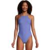 imageSpeedo Womens Swimsuit One Piece Endurance Turnz Tie Back Printed  Manufacturer DiscontinuedHigh Neck Baja Blue
