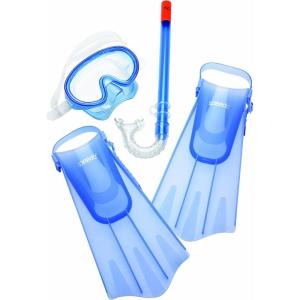 imageSpeedo Aqua Quest Swim Mask Snorkel ampamp Fins SetBlue Ocean