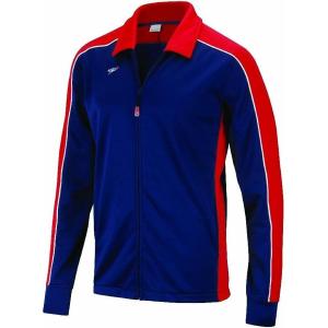 imageSpeedo Mens Jacket Full Zip Collard Streamline Team Warm UpRedNavy
