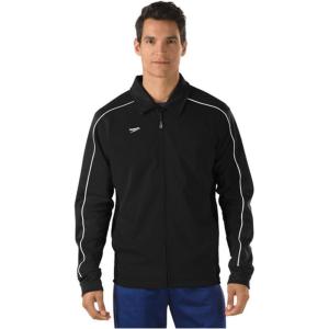 imageSpeedo Mens Jacket Full Zip Collard Streamline Team Warm UpSpeedo Black