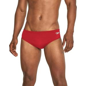 imageSpeedo Mens Standard Swimsuit Brief Eco Prolt Solid AdultSolid Team Red