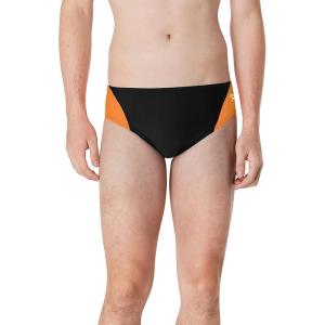 imageSpeedo Mens Standard Swimsuit Brief Eco Prolt Solid AdultSplice Team Orange