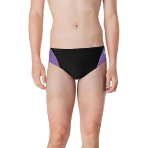 imageSpeedo Mens Standard Swimsuit Brief Eco Prolt Solid AdultSplice Team Purple
