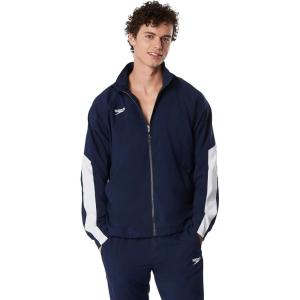 imageSpeedo Mens Standard Tech Team Warm Up SuitEdge Speedo Navy Jacket