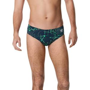 imageSpeedo Mens Swimsuit Brief Endurance Printed Team ColorsGalactic BlueGreen