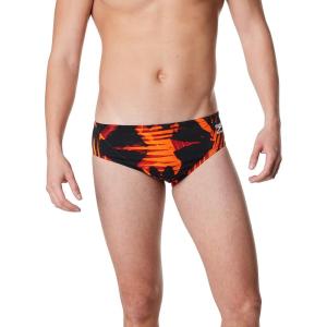 imageSpeedo Mens Swimsuit Brief Endurance Printed Team ColorsReflected Speedo Orange