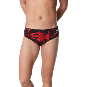 imageSpeedo Mens Swimsuit Brief Endurance Printed Team ColorsReflected Speedo Red