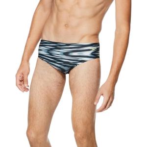 imageSpeedo Mens Swimsuit Brief ProLT Printed Team ColorsWave BlackWhite
