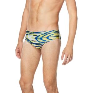 imageSpeedo Mens Swimsuit Brief ProLT Printed Team ColorsWave SapphireGold