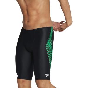 imageSpeedo Mens Swimsuit Jammer PowerFlex Printed Team ColorsCoded Speedo Green