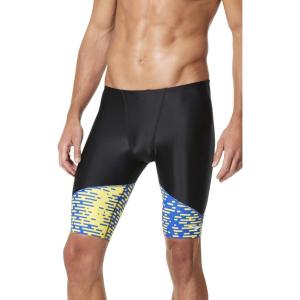 imageSpeedo Mens Swimsuit Jammer ProLT Printed Team ColorsModern SapphireGold