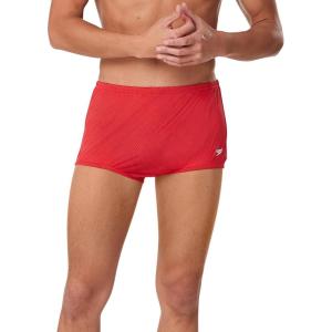 imageSpeedo Mens Swimsuit Square Leg Poly Mesh Training SuitSpeedo Red