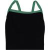 imageSpeedo Girls Swimsuit One Piece PowerFlex Flyback Solid Youth Team ColorsTeam BlackBright Green