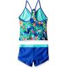 imageSpeedo Girls Swimsuit Two Piece Tankini Boy Short SetDiscontinuedDark Peri