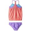 imageSpeedo Girls Swimsuit Two Piece Tankini Mesh Blouse Thin StrapDiscontinuedTropical Glow