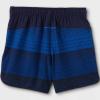 imageSpeedo Mens 55quot Swim Trunks Peacoat Thread Print Navy Blue