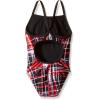 imageSpeedo Women Swimsuit One Piece Powerflex Flyback Striped Youth Team ColorsLaser Speedo Red