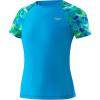 imageSpeedo Girls Printed Short Sleeve Rash Guard ShirtCyan