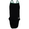 imageSpeedo Girls Swimsuit One Piece PowerFlex Flyback Solid Youth Team ColorsTeam BlackBright Green