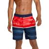 imageSpeedo Mens Swim Trunk Knee Length Boardshort Bondi Striped18 Oasis High Risk Red