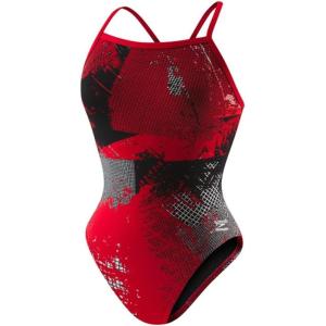 imageSpeedo Big Girls How Its Done Fly Back SwimsuitRed