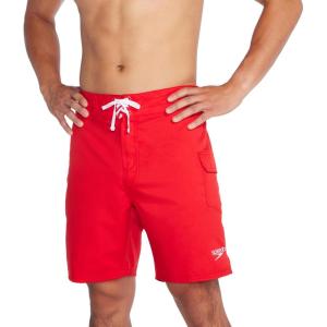 imageSpeedo Mens Guard Swim Trunk Knee Length Boardshort VolleyTeam Red