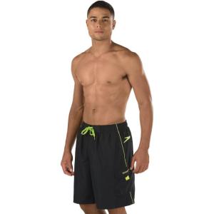 imageSpeedo Mens Marina Swim TrunkAquagon BlackGreen