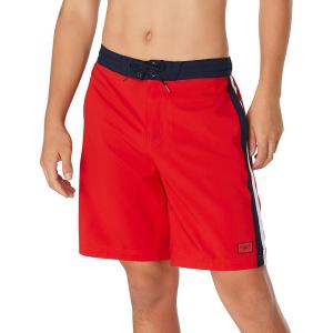 imageSpeedo Mens Swim Trunk Knee Length Boardshort Bondi Striped20 High Risk Red