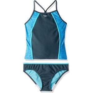 imageSpeedo Rhythmic Tie Dye Tankini Two Piece SwimsuitHeather Asphalt