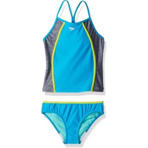 imageSpeedo Rhythmic Tie Dye Tankini Two Piece SwimsuitHeather Blue