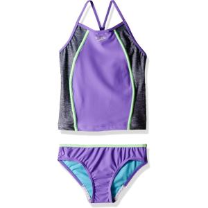 imageSpeedo Rhythmic Tie Dye Tankini Two Piece SwimsuitHeather Lavender Purple