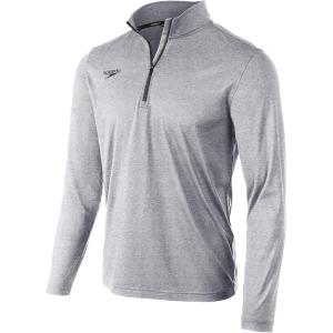 imageSpeedo UnisexAdult Uv Long Sleeve Shirt Quarter Zip Team Warm UpMedium Heather
