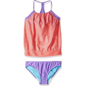 imageSpeedo Womens Swimsuit Two Piece Tankini Mesh Blouse Thin StrapDiscontinuedTropical Glow